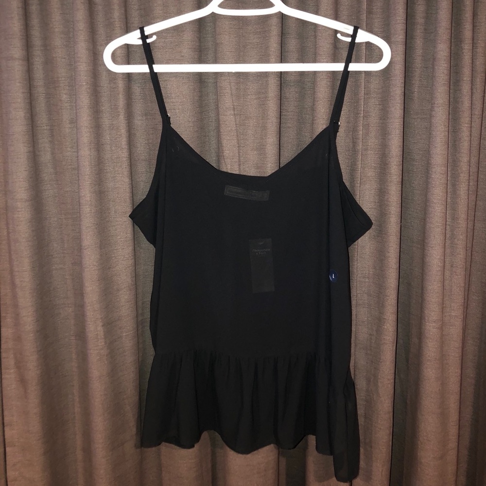 NWT A&F sheer navy tank